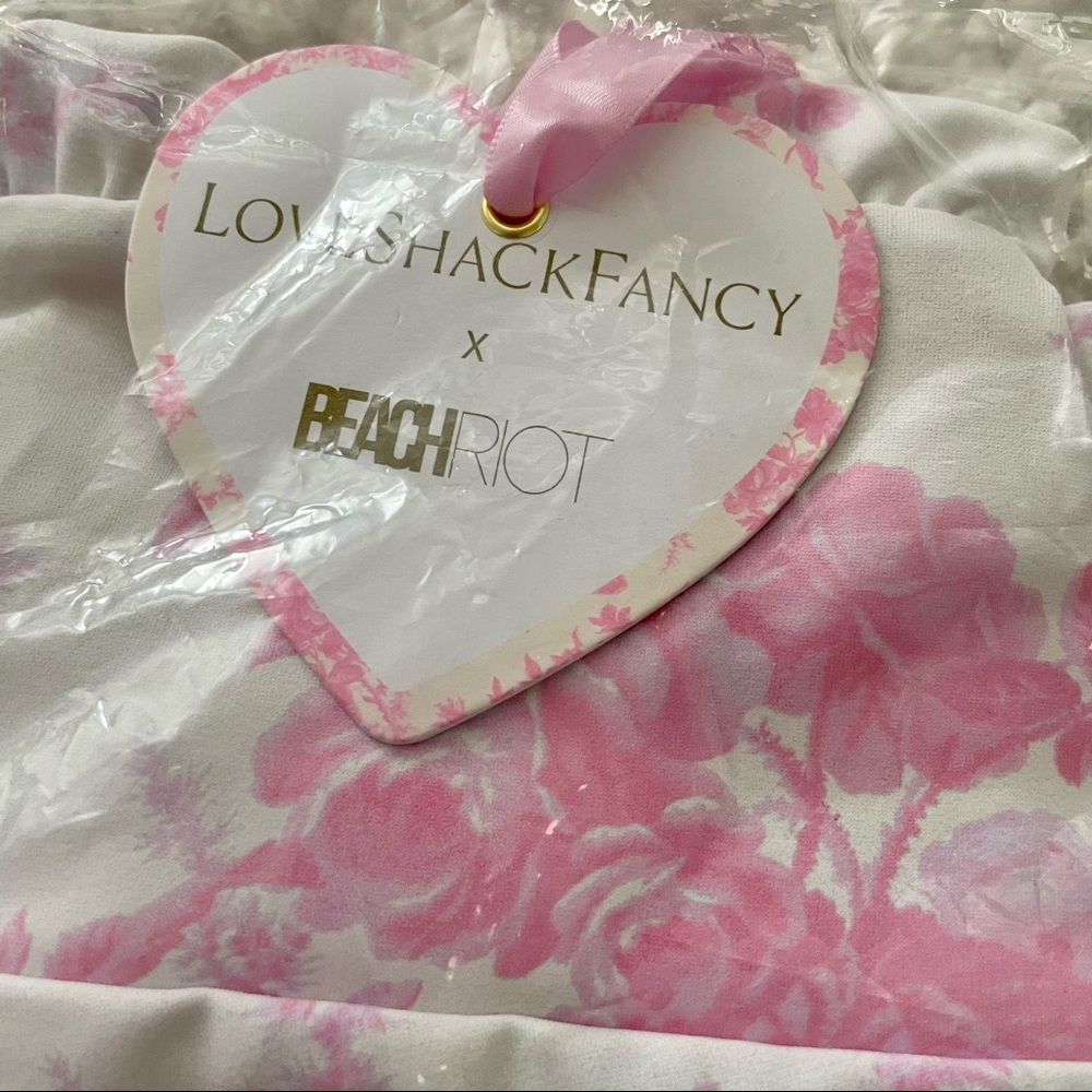LoveShackFancy Pink and White Floral Leggings - Picture 8 of 9